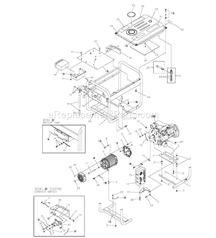 Page C Diagram and Parts List for 030244-2  Briggs and Stratton Generator